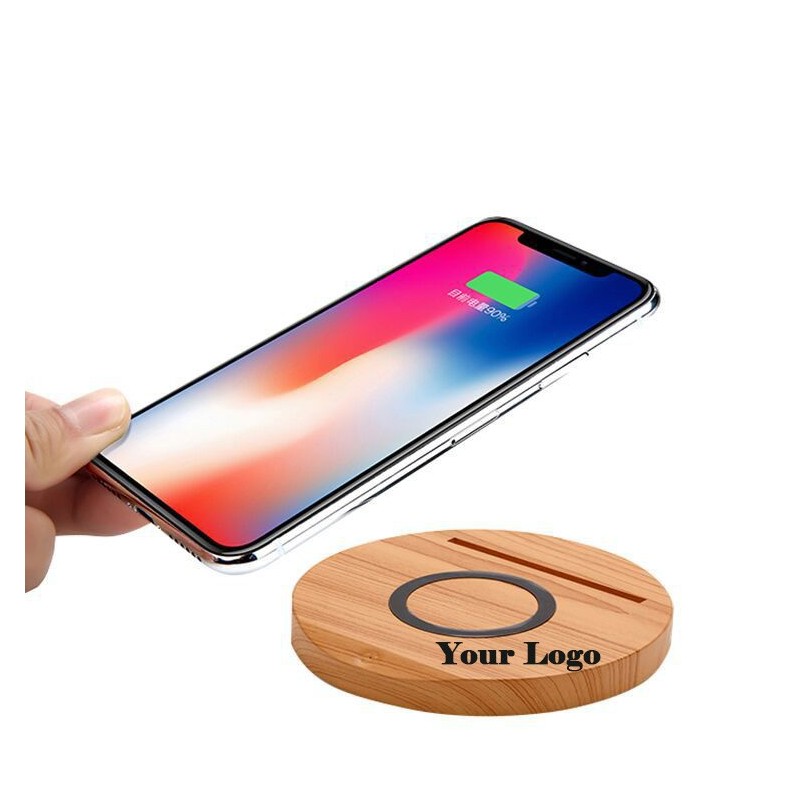 custom led lights wood portable charger gifts for tech guys in USA