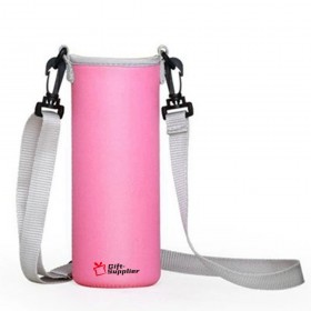 Adjustable shoulder strap thermos cup holder