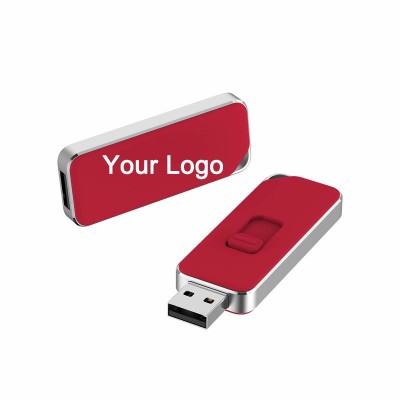 L'ABS fait glisser directement l'usine de logo imprimé par lecteur de stylo USB personnalisé personnalisé