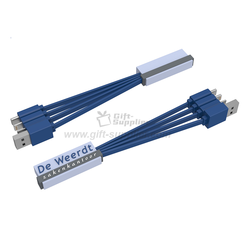 Customized PVC Charging Cable 3 In 1 Mobile Phone Charging Cable