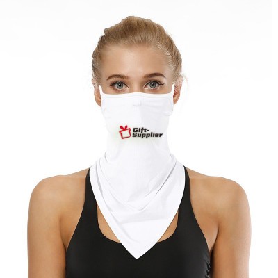 Weiße Maske Gesichtsbedeckung aus 100 % Polyester Mikrofaser Halsgamasche für Herren Damen