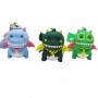 Cadeaux promotionnels de forme de dinosaure de dessin animé mignon porte-clés en PVC personnalisé