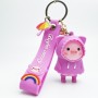 cute pigs pvc 3d printed keychain as Christmas presents