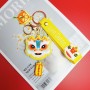 Traditional Cultural Lion Dance Soft Rubber Keychain Blessing Gift