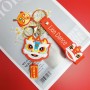 traditional cultural lion dance soft rubber keychain blessing gift