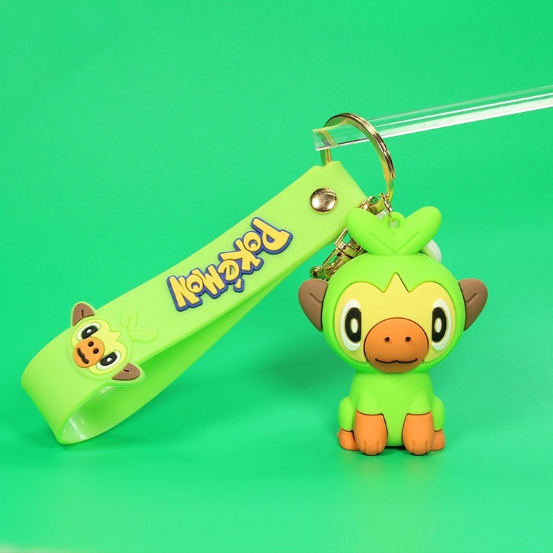 Fashion Cartoon Pokémon Keychain PVC Popular Style for Children Toys