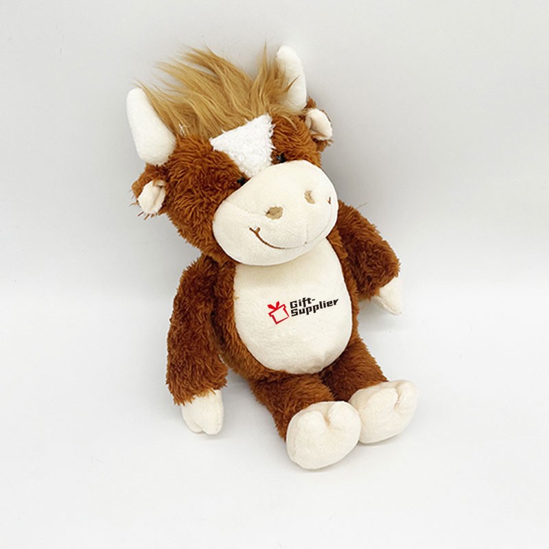 how to get sublimation logo cow plush animal toy