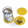 Factory Wholesale Round Shape Custom PVC Coaster Cheap Price