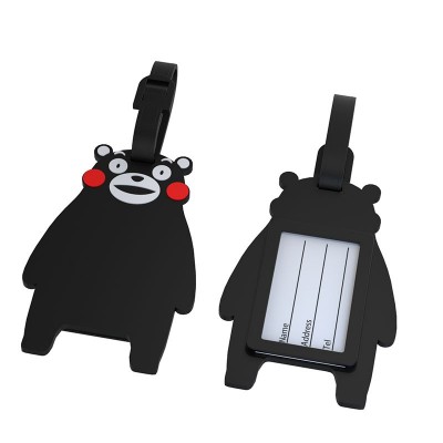 bulk cheap price kumamoto bear pvc luggage tag by custom gifts manufacturer