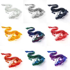 3D Printed Dragon Toys,Chameleon & Multicolored Articulated Dragons for Sale