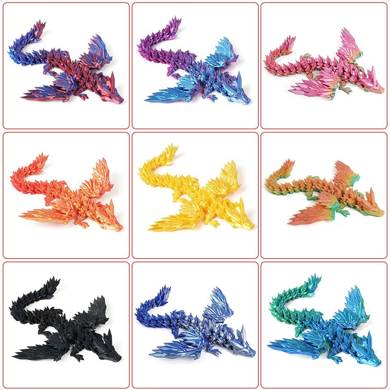Christmas Toys PLA 3D Printed Flying Dragon for kids