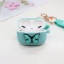 Unique PVC Promo Gifts Mint Green Airpods Case Printing Butterfly