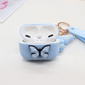 PVC Case Cover Light Blue Soft Silicone with Butterfly