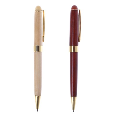 How to Customize Eco Friendly Bulk Slim Wooden Ballpoint Pens with Metal Clip