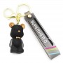 Porte-clés en caoutchouc personnalisés d'ours noirs de vente d'usine articles promotionnels de cadeau