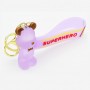 Lila Bären 3D-Gummi-Schlüsselanhänger Personalisierte Werbeartikel