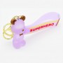 Porte-clés en caoutchouc 3D Purple Bears Marchandise promotionnelle personnalisée