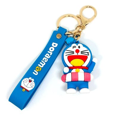 adorable Doraemon rubber lanyard keychain small promotional gifts