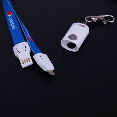 Neck Strap Phone Lanyard & USB Charging Cable 2-in-1, Micro USB/Type-c/iPhone Charger Cord Compatible with iPhone Samsung