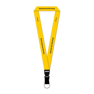 custom lanyards with DHL logo company gift