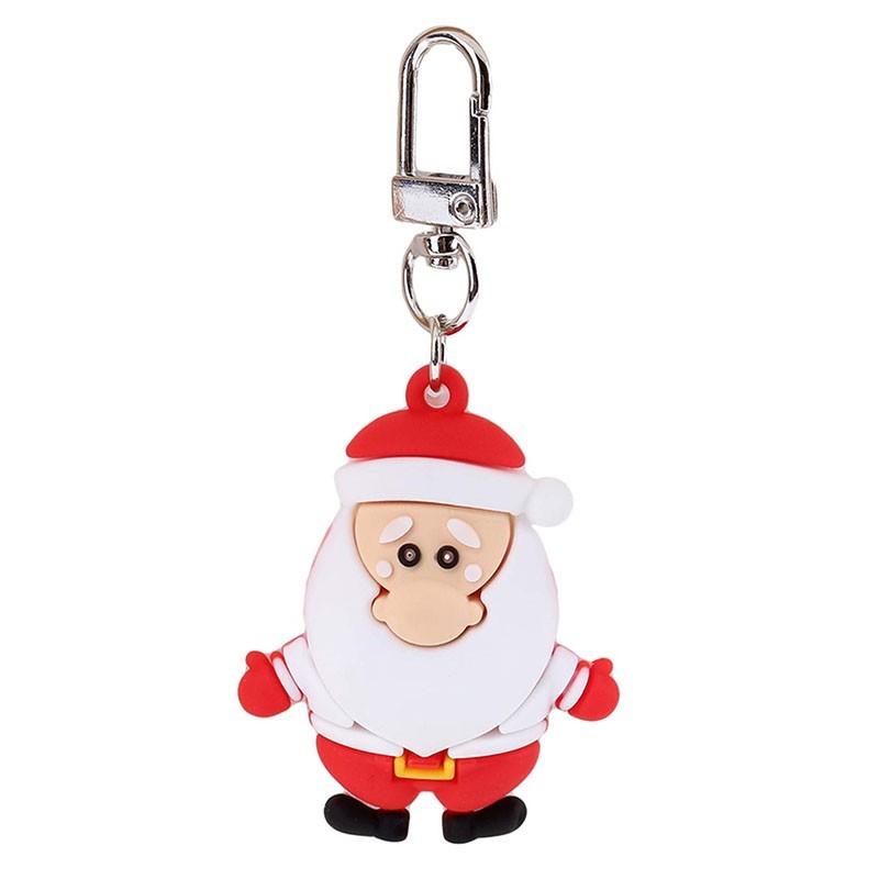 3d pvc keychain Santa Claus Cartoon Pendant cheap christmas presents