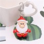 3D PVC Keychain Santa Claus Cartoon Pendant Cheap Christmas Presents