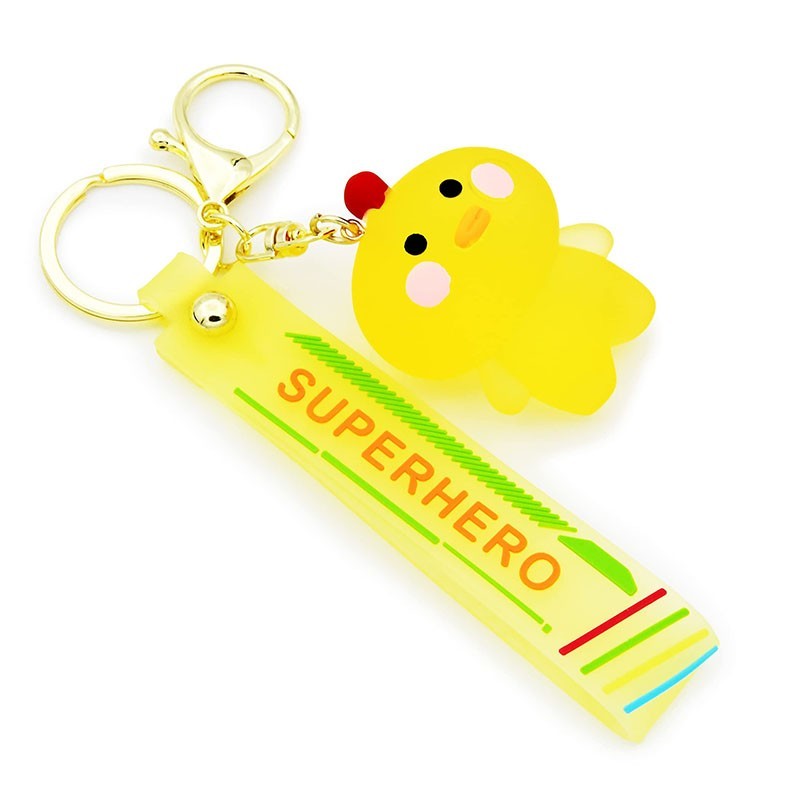 cute yellow rubber duck keychain bulk giveaway items