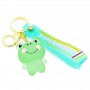 little green frog rubber keyring cheap giveaway items