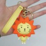 Cute Personality Cartoon Lion Soft Rubber Keychain Promotional Items
