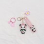 Creative Cute Panda Rubber Keychain Articles cadeaux personnalisés