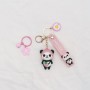 Creative Panda Keychain Personalized Custom Rubber Keychains as Giveaway