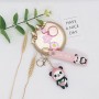 Creative Panda Keychain Personalized Custom Rubber Keychains as Giveaway