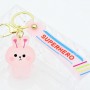 fashion pink rabbit rubber keyring wholesale gift items in bulk
