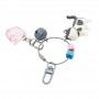 Porte-clés en caoutchouc de PVC de chats de personnalité avec des articles de cadeau de vente en gros de cloches