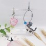 Llavero de goma de PVC con gatos y campanas, artículos de regalo al por mayor