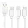 Eco-friendly Portable Bamboo 3 in 1 Custom Logo USB Charger Cable