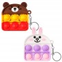 Creative Stress Relief Bear Rabbit Soft Keychain Articles personnalisés