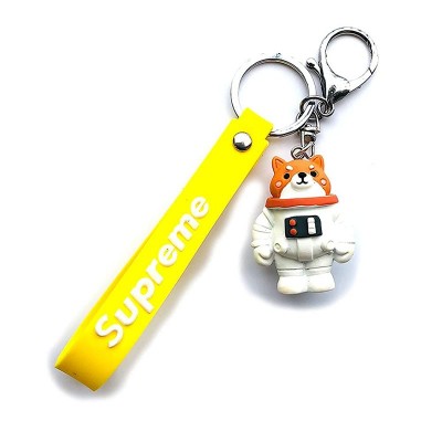 Super Cute Corgi rubber keyring promotional giveaway items