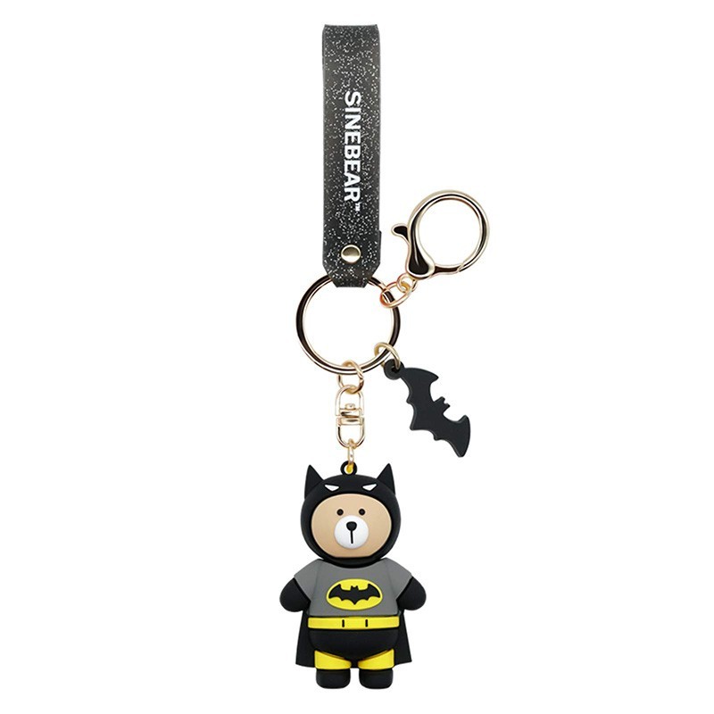 batman sinebear rubber keyring