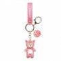 pink sinebear pvc rubber keychain bulk giveaway items
