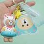 Swimming Sinebear Rubber Keychain Ring Personalized Items Pendant