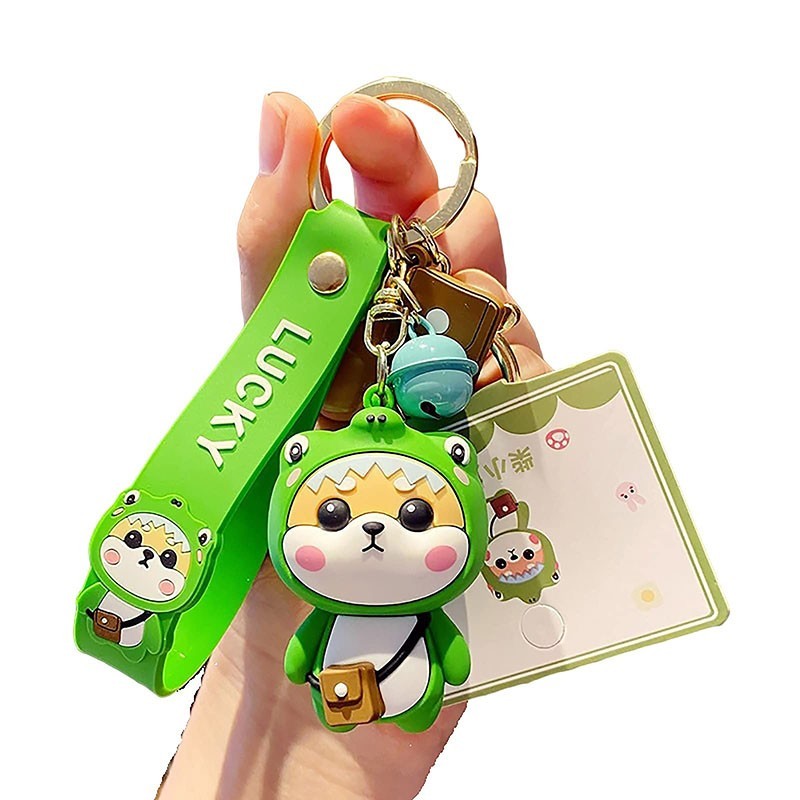 lovely corgi frog rubber keychain bracelet ladies gift items for marriage