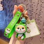 lovely corgi frog pvc rubber keychain small gift items for ladies