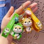 lovely corgi frog tiger 3d rubber keychain ladies gift items