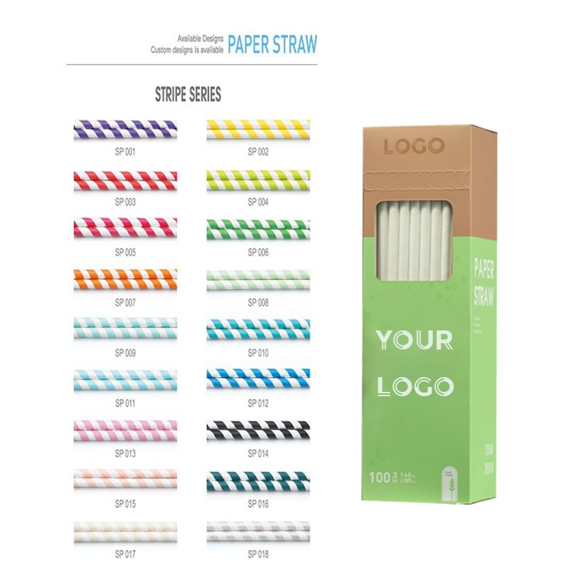 Custom Paper Straws Eco-Friendly Disposable