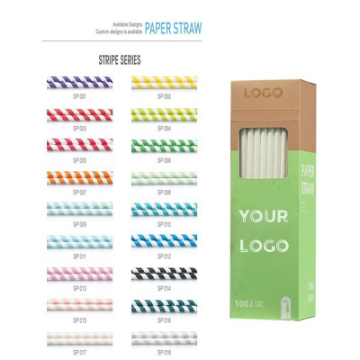 Custom Paper Straws Eco-Friendly Disposable
