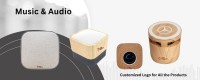 Custom Bluetooth Speakers and Earbuds for Corporate Gifts Personalized Wireless Speakers and Earbud Headphones with Logo