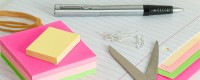 batch papirvarer notesblokke og flag trykt logo i fuld farve