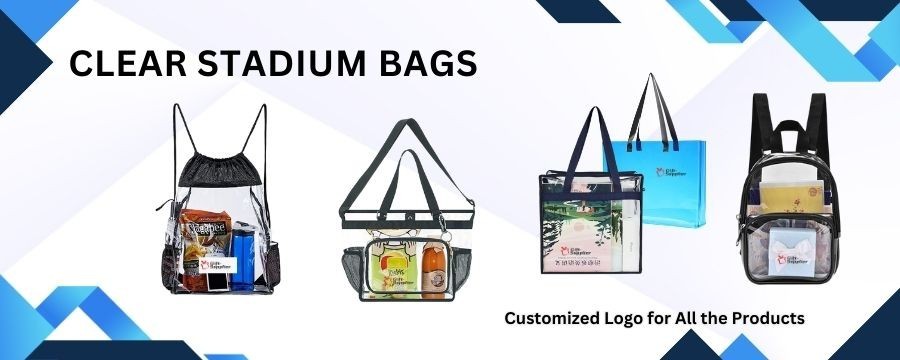 Bolsas de estadio transparentes personalizadas personalizadas para guardar cosas