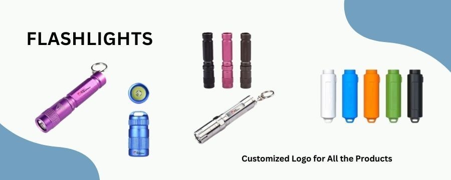 Promotional flashlight printed logo Personalized gift Custom